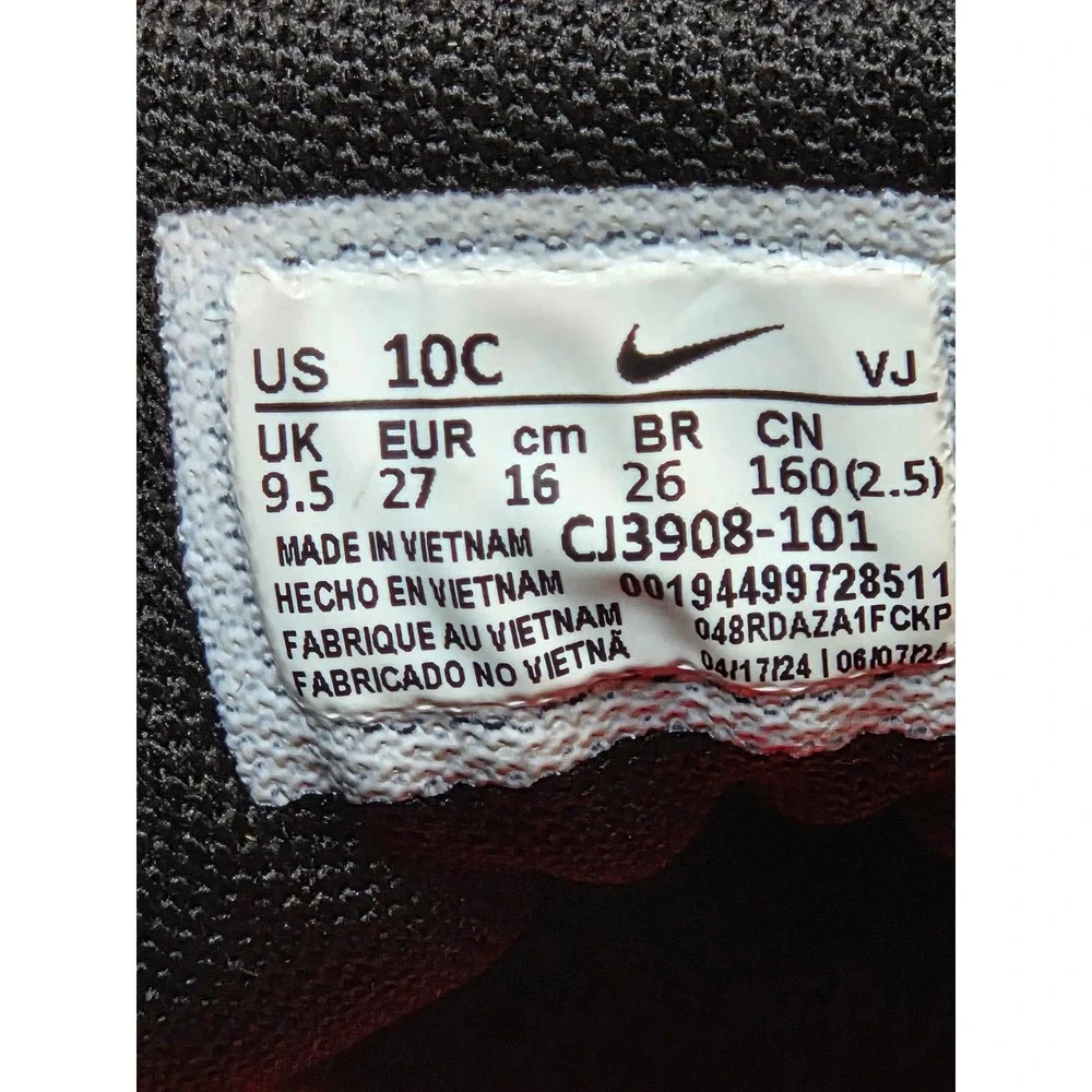 Nike Air Max 95‎ Recraft Kids Sneakers Black Grey Red CJ3908-101 Size 10C